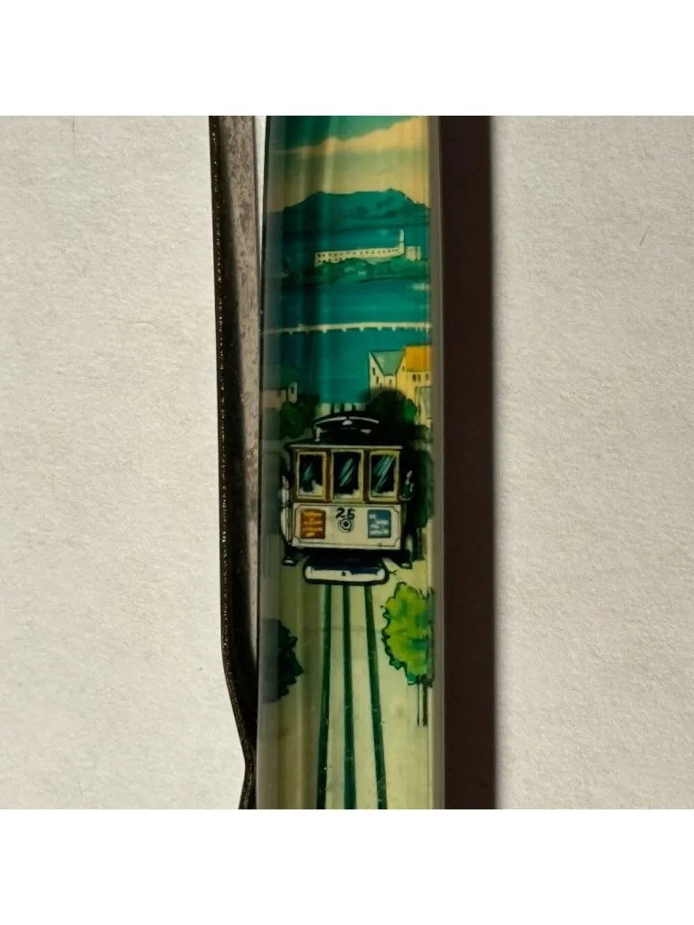 San Francisco California Floaty Pen Cable Car Moves Uphill Souvenir Vintage
